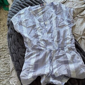 Vineyard Vines Blue and White Striped Romper